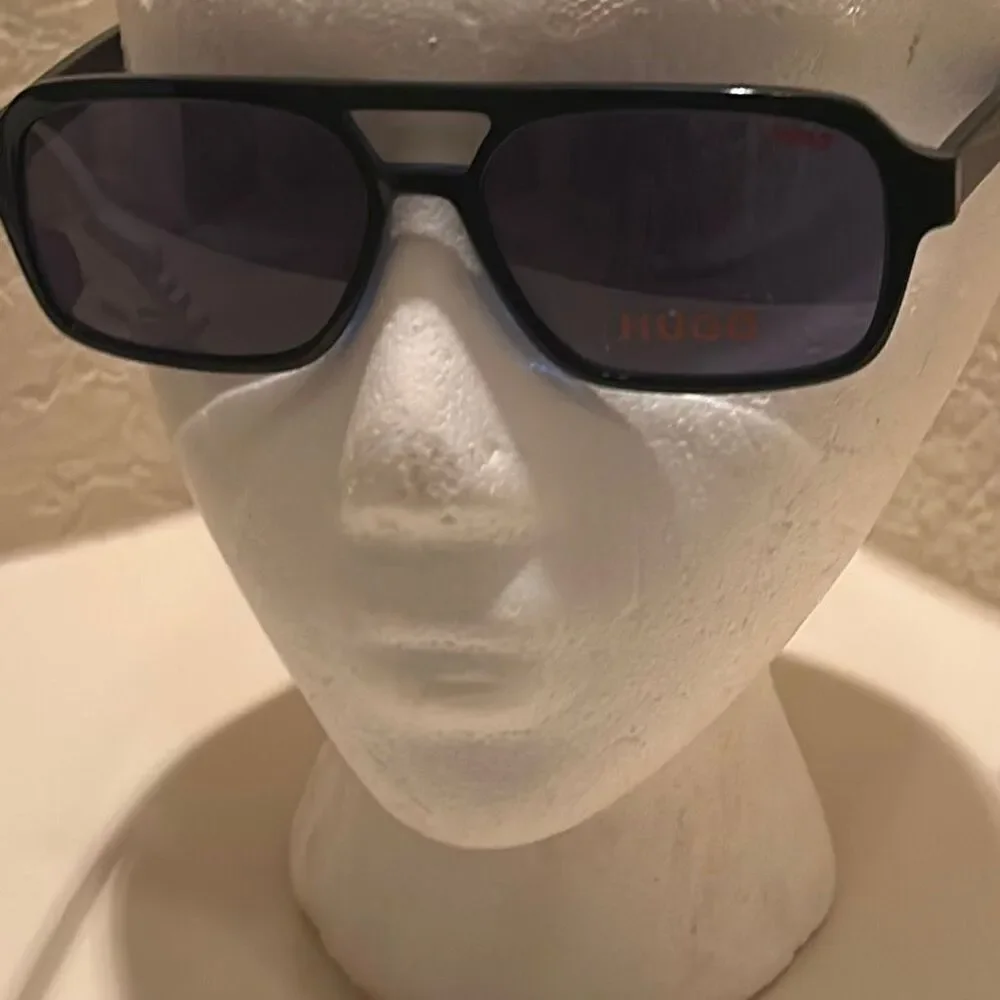 Hugo Boss Navigator Men's Sunglasses Model HG 1241/S Black Double Bridge Frame